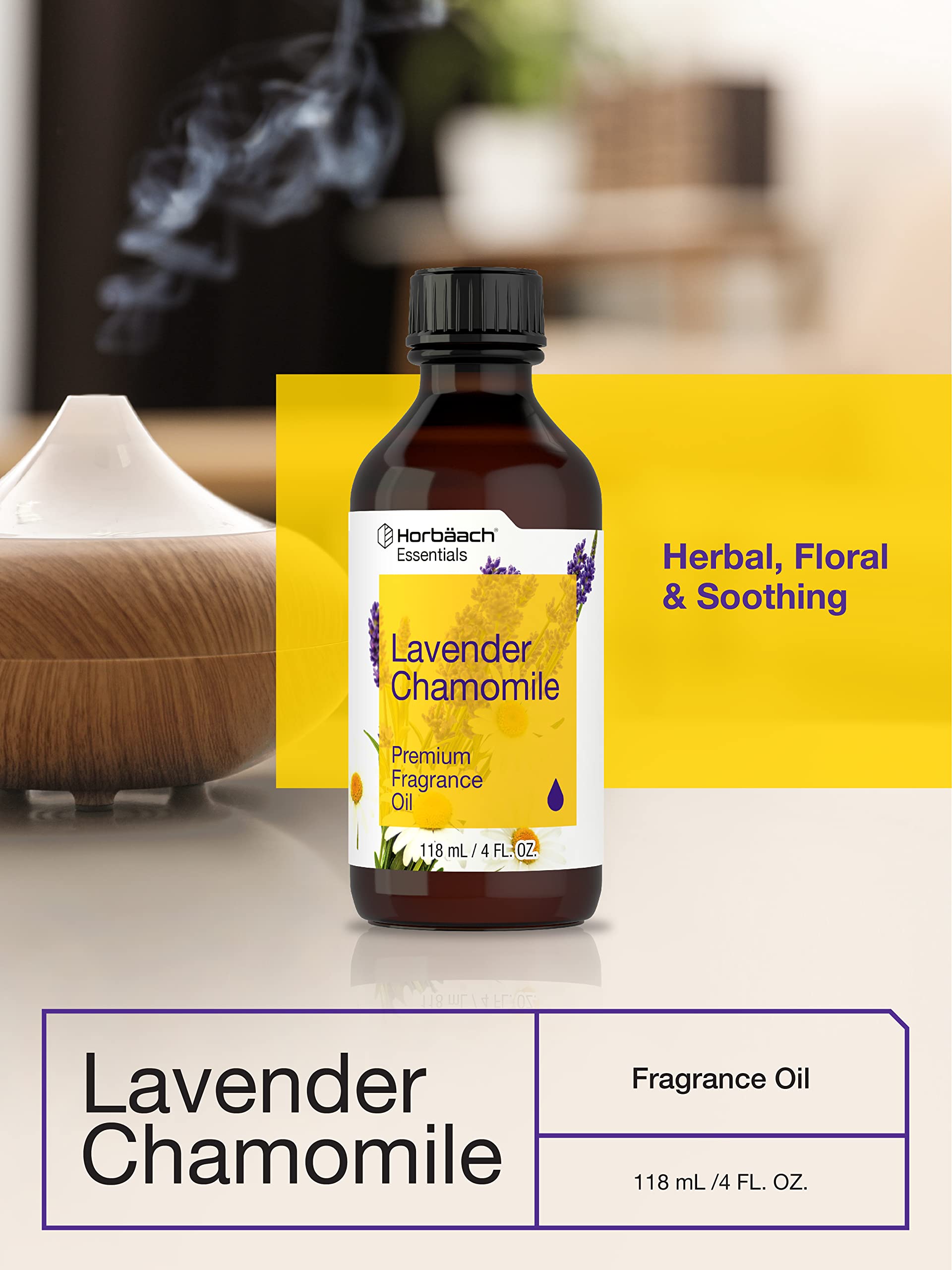 Horbäach Lavender Chamomile Fragrance Oil - 4 oz | Premium Grade