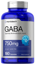 Horbäach GABA 750mg – 180 Capsules | Gamma Aminobutyric Acid, Gluten Free, Non-GMO