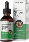 Horbäach Ginger Root Liquid Extract - 2 oz | Alcohol-Free, Gluten-Free, Non-GMO, Vegetarian