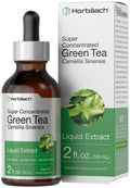 Horbäach Green Tea Extract Liquid Drops | 2 Fl Oz | Alcohol Free | Vegetarian | Super Concentrated Supplement | Non-GMO, Gluten Free