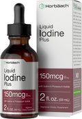 Horbäach Iodine Liquid Drops – 2 fl oz, 150 mcg, Vegetarian, Non-GMO, Gluten Free