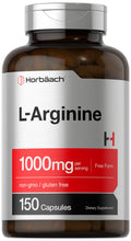 Horbäach L-Arginine 1000mg Capsules – Free-Form, Non-GMO & Gluten Free | 150 Powder Pills