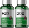 Horbäach Maca Root Capsules for Men and Women | 120 Pills | High Potency Extract | Non-GMO and Gluten Free Formula (Pack of 2)