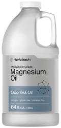 Horbäach Magnesium Oil 64 fl. oz – Therapeutic Grade, Odorless, Vegetarian, Non-GMO, Gluten Free & Paraben Free