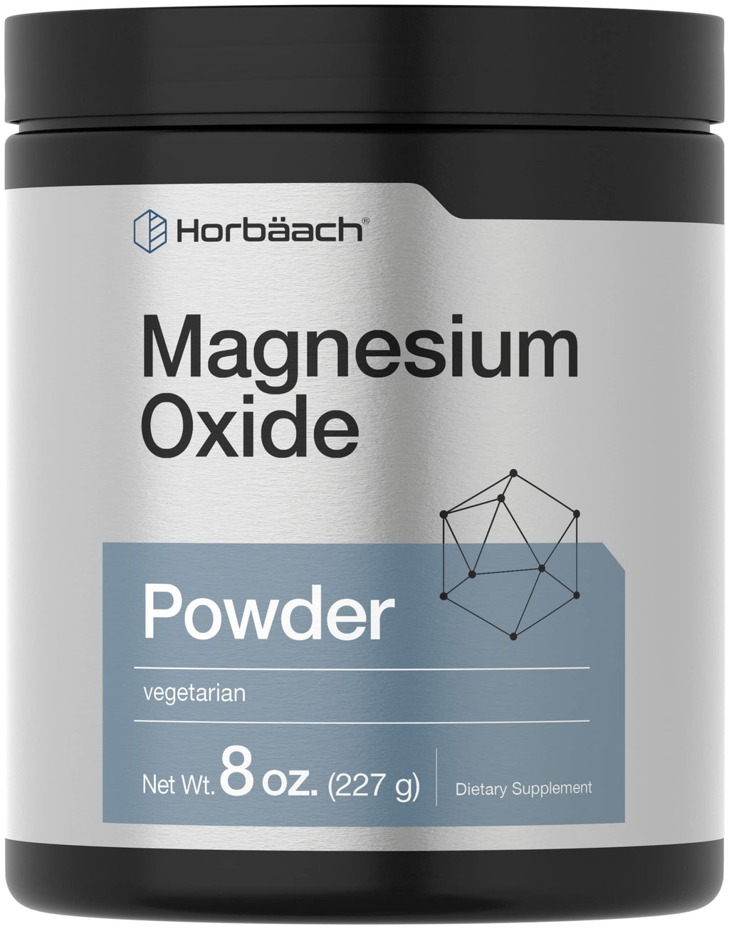 Horbäach Magnesium Oxide Powder 400 mg | 8 oz | Vegetarian, Non-GMO, Gluten Free