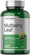 Horbäach Mulberry Leaf Extract Capsules 3000mg - 220 Count | Non-GMO, Gluten Free