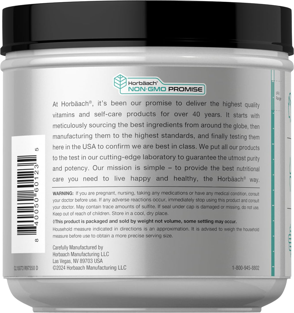 Horbäach Multi Collagen Protein Powder 16 oz | Type I–X | Unflavored | Non-GMO, Gluten Free