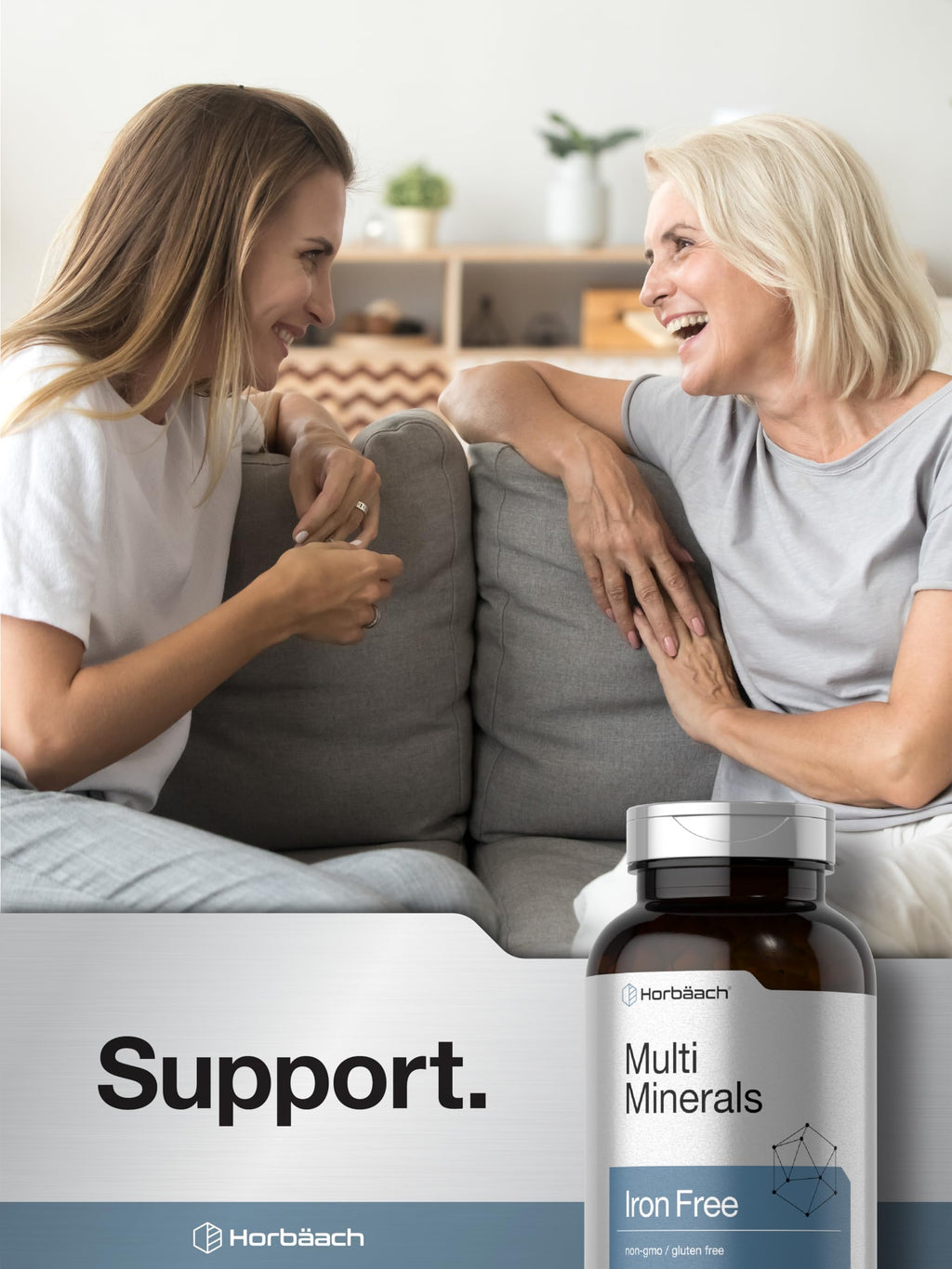 Horbäach Multi Minerals Supplement – 250 Capsules, Iron Free, Non-GMO & Gluten Free