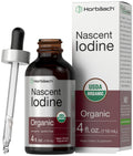 Horbaach Nascent Iodine Drops - 4 Fl Oz Organic Liquid Tincture, Potassium Iodide | Vegan, Non-GMO, Gluten Free