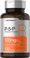 Horbäach P5P Activated Vitamin B6 100mg | 120 Tablets | Vegetarian, Non-GMO, Gluten Free | Pyridoxal 5 Phosphate