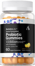 Horbäach Probiotic Gummies – 60 Count | 1.5B CFU + Prebiotic | Doctor Formulated | Vegan, Gluten Free | Berkshire Labs