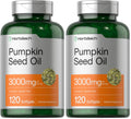 Horbäach Pumpkin Seed Oil 3000mg | 120 Softgels | Cold Pressed | Pack of 2