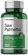 Horbaach Saw Palmetto Extract 900mg – 200 Capsules | Non-GMO & Gluten Free | Traditional Herb Supplement from Saw Palmetto Berries