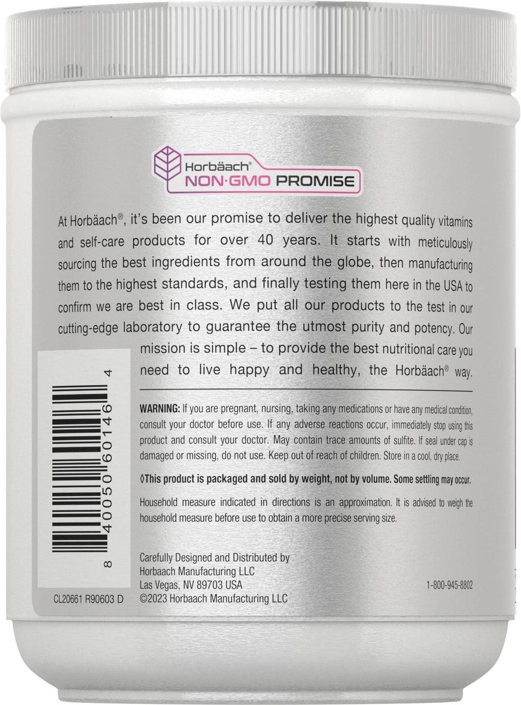 Horbäach Skin Rejuvenator with Verisol – Bioactive Collagen Peptides (Types I & III) 10.58 oz