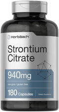 Horbäach Strontium Citrate 940 mg - 180 Capsules | Non-GMO & Gluten Free