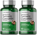 Horbäach Turmeric Curcumin 2000mg - 90 Capsules x2 | Black Pepper, Non-GMO, Gluten Free (Pack of 2)