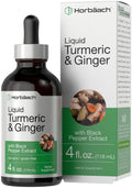 Horbaach Turmeric & Ginger Drops – 4 oz | Black Pepper Extract | Vegan & Gluten Free