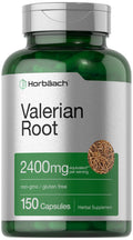 Horbäach Valerian Root Capsules | 2400 mg | 150 Count | Extract Supplement | Non-GMO, Gluten Free
