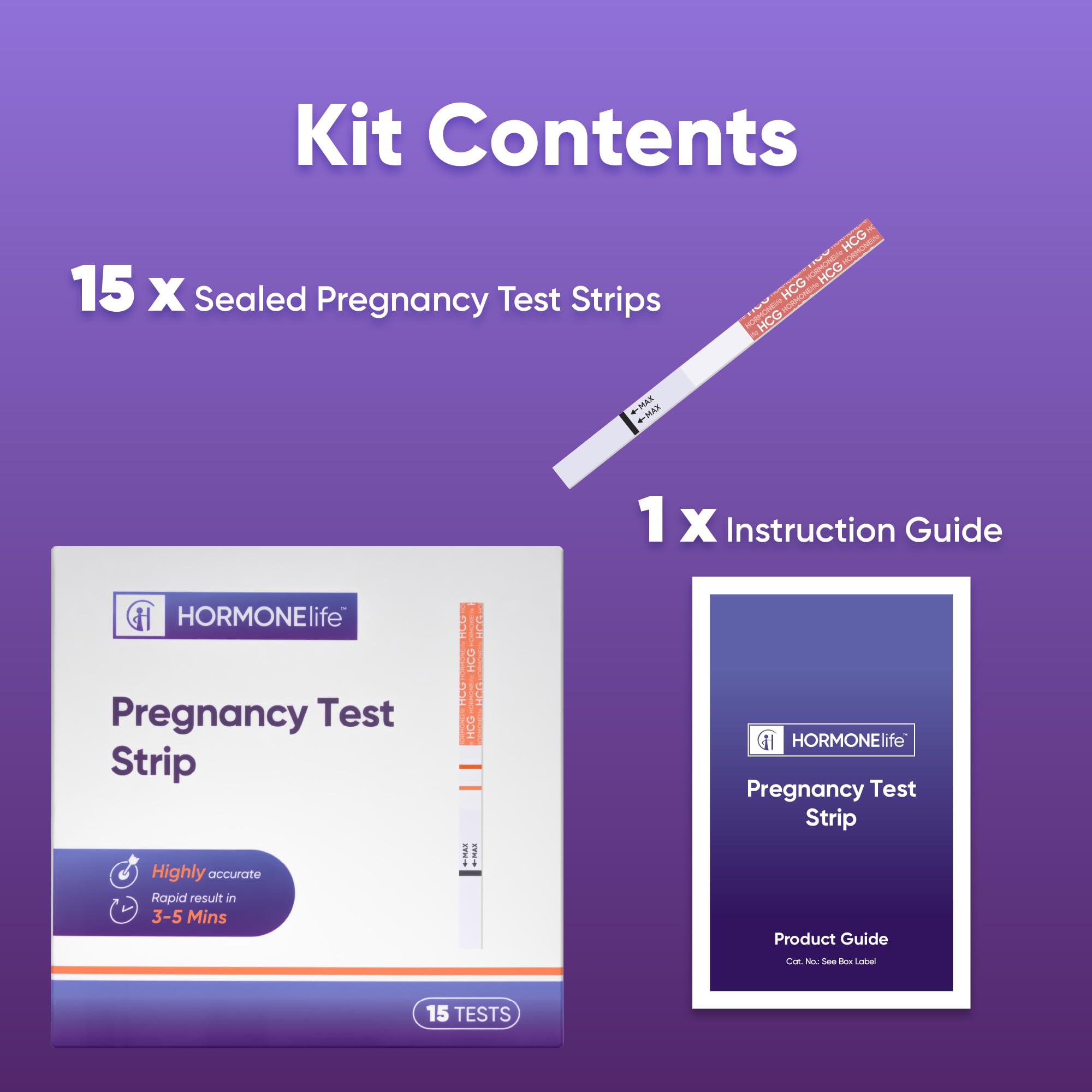 HORMONElife Pregnancy Test Strips – hCG Urine Test (15/30 Count) | 99%+ Accurate, Fast Home Kit