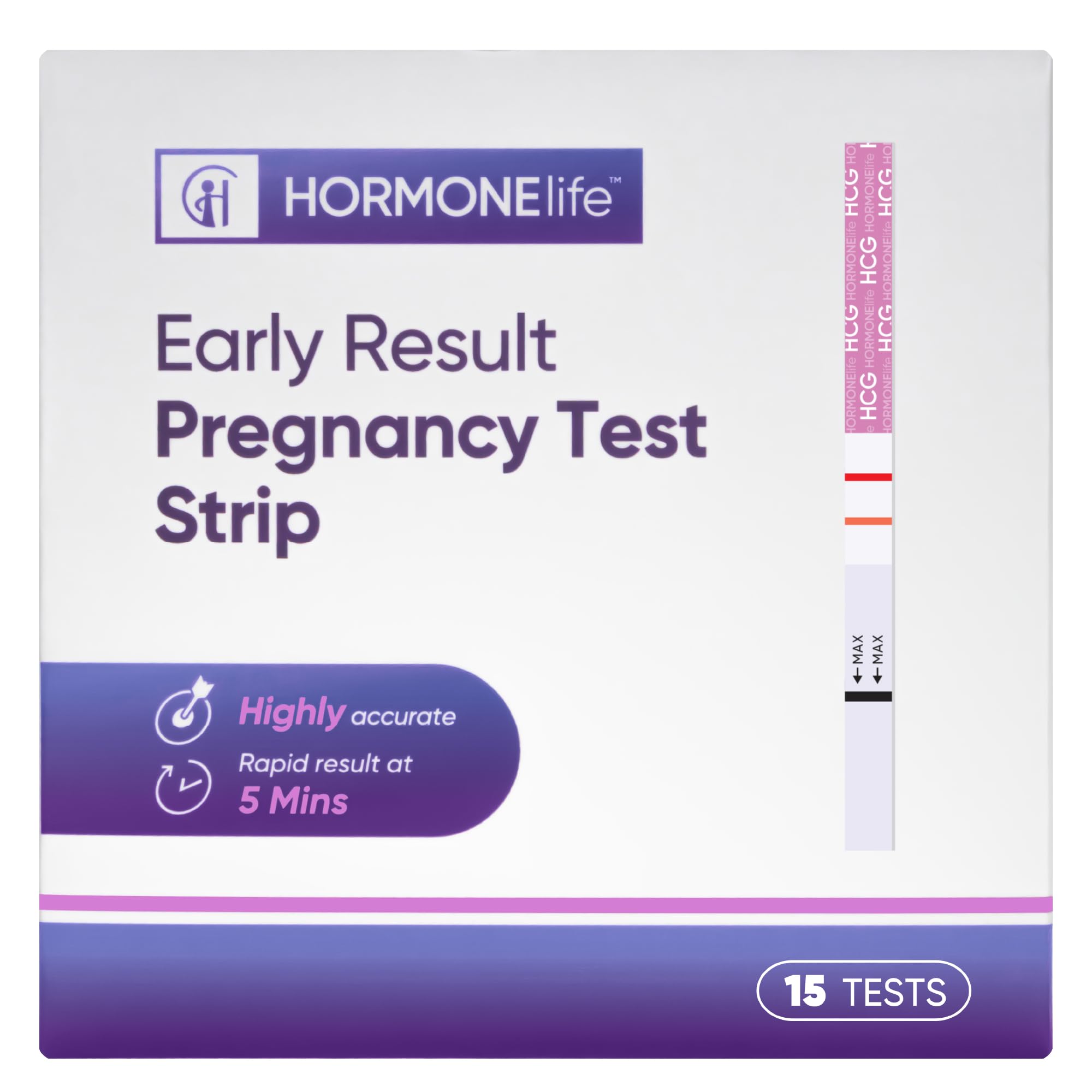 HORMONElife Early Result HCG Pregnancy Test Strips – Detect Pregnancy Early, 6 Days Before Missed Period | 15 Count