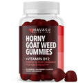 Horny Goat Weed Gummies with Vitamin B12 - Energy & Endurance Support for Men (30 Count) Raspberry
