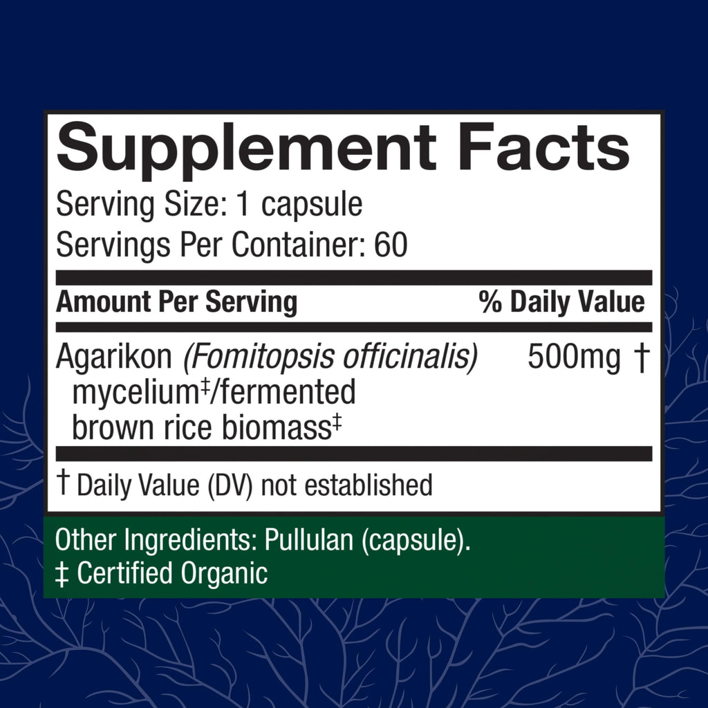 Host Defense Agarikon Capsules – Immune System Support Mushroom Supplement (60 Capsules)