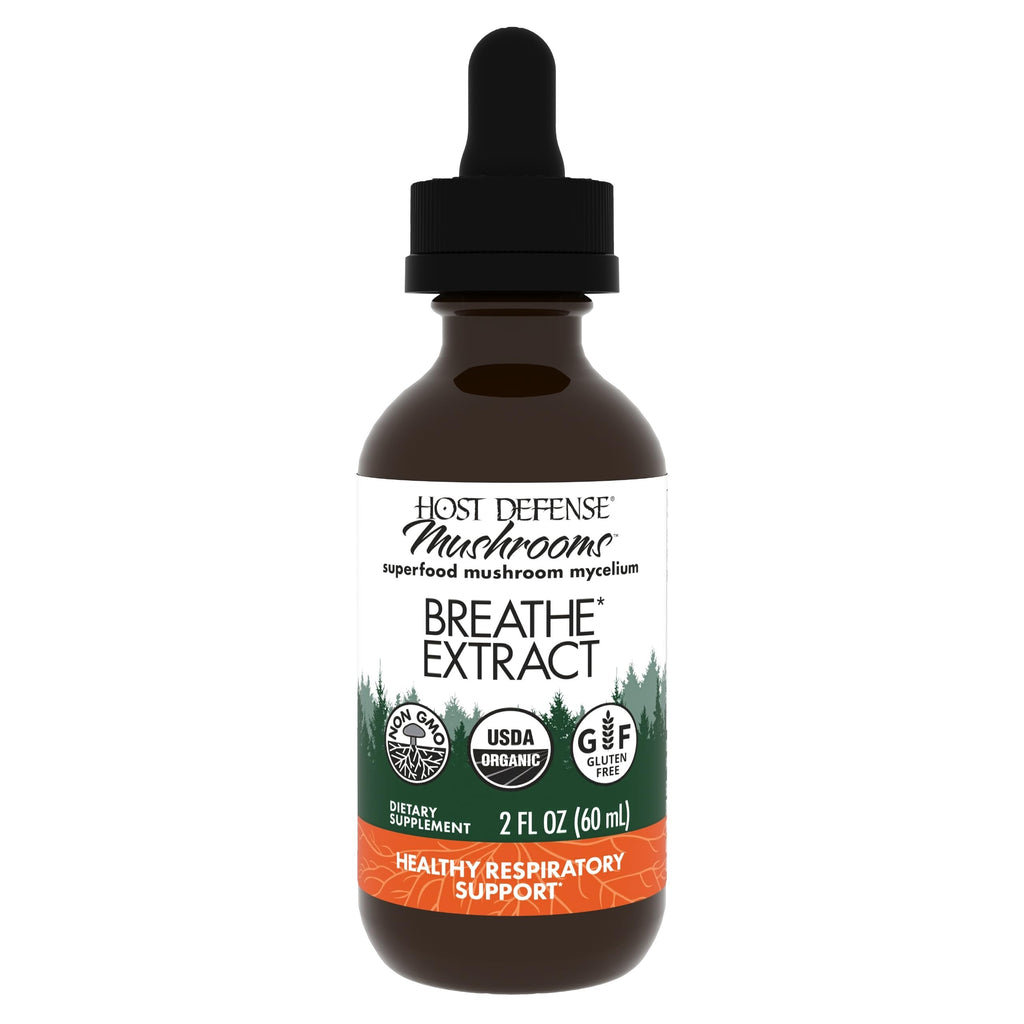 Host Defense Breathe Extract - Immune & Respiratory Support Mushroom Liquid (2 oz, 60 Servings)