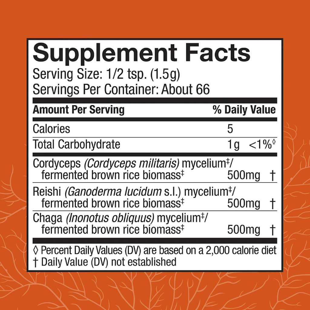 Host Defense Breathe Powder – Immune & Respiratory Mushroom Supplement (3.5 oz, 66 Servings)
