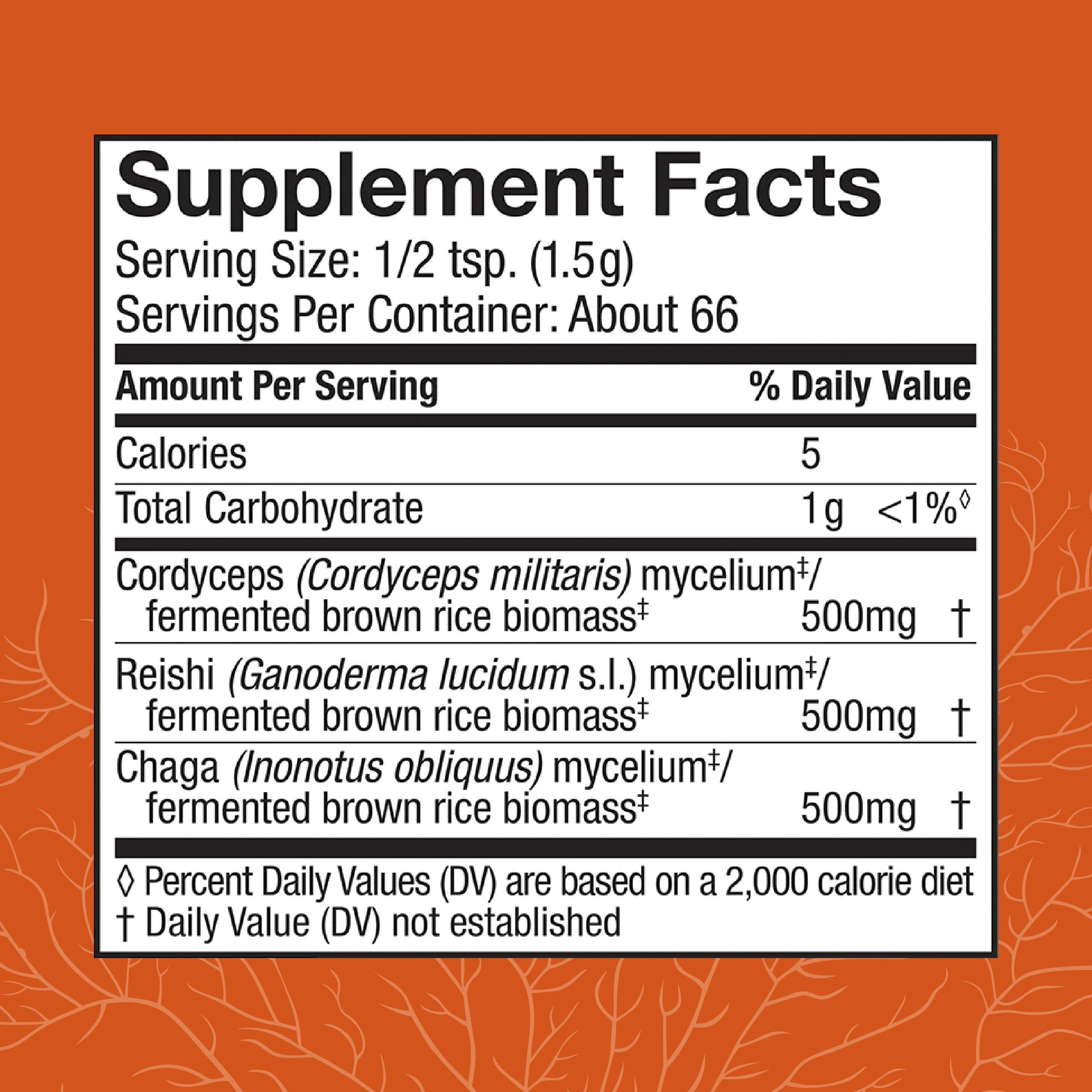 Host Defense Breathe Powder – Immune & Respiratory Mushroom Supplement (3.5 oz, 66 Servings)