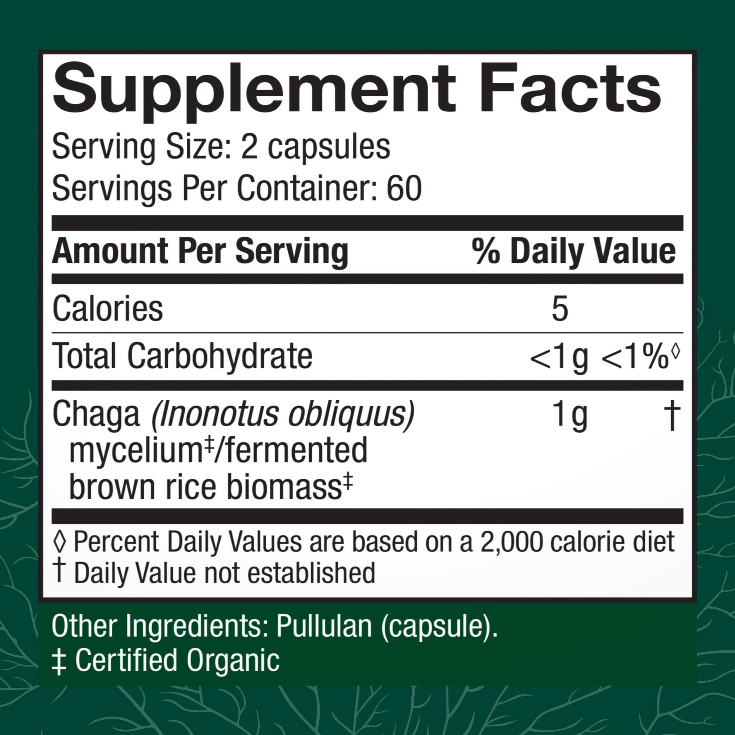 Host Defense Chaga Capsules | Immune Support & Antioxidant Mushroom Supplement - 120 Capsules
