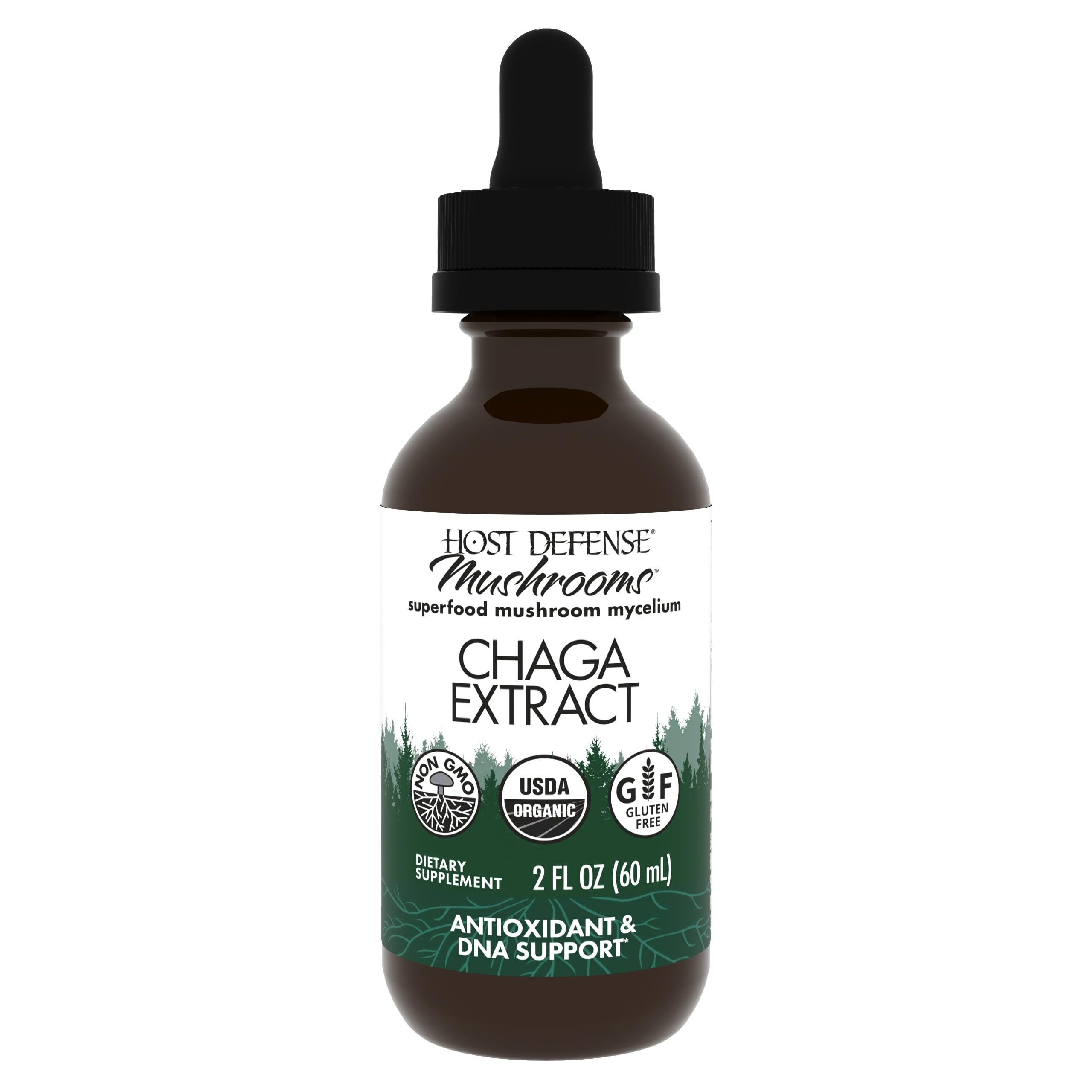 Host Defense Chaga Extract - Immune Support Supplement | 2 fl oz