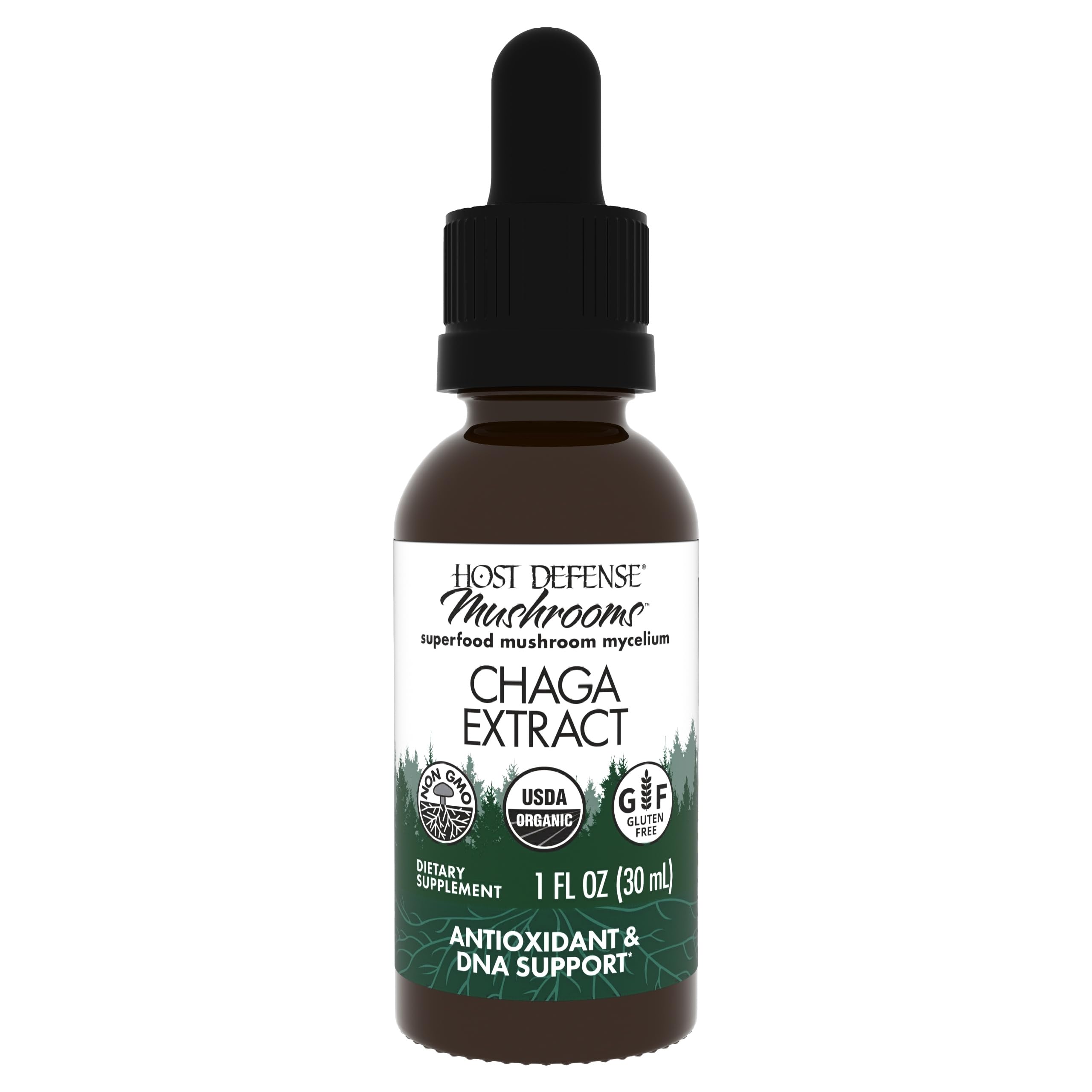 Host Defense Chaga Extract - Immune Support & Antioxidant Boost | 1 fl oz