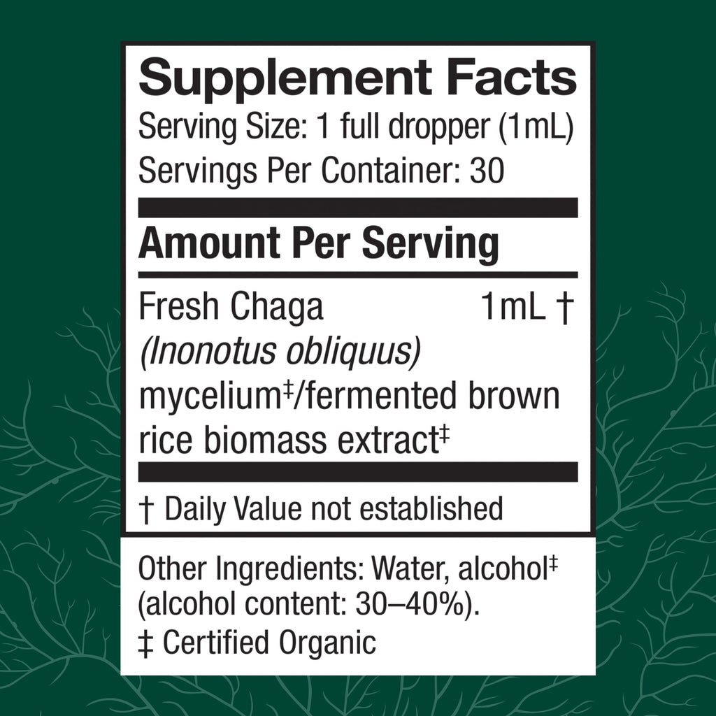 Host Defense Chaga Extract - Immune Support & Antioxidant Boost | 1 fl oz