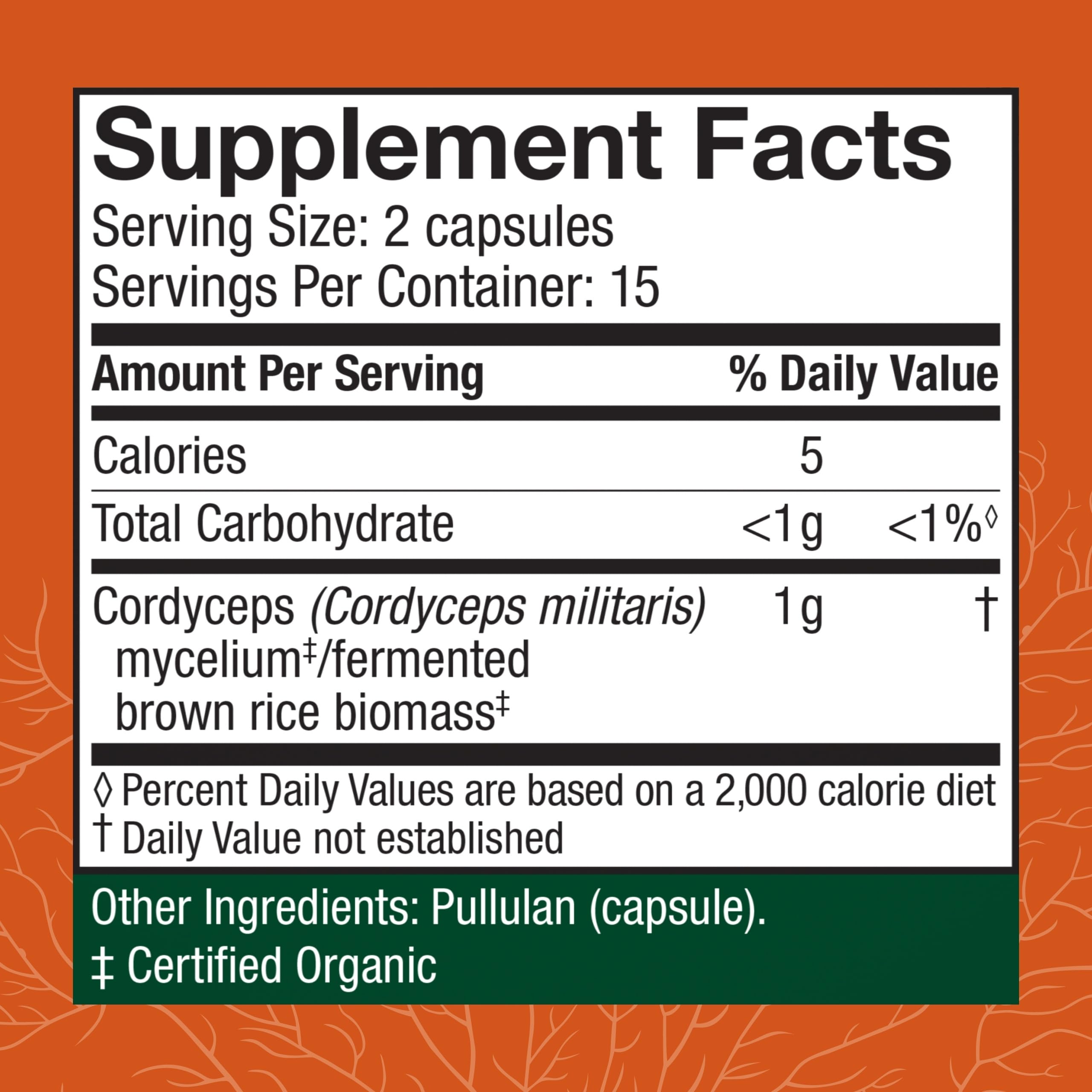 Host Defense Cordyceps Capsules – Immune & Energy Support (30 Capsules)