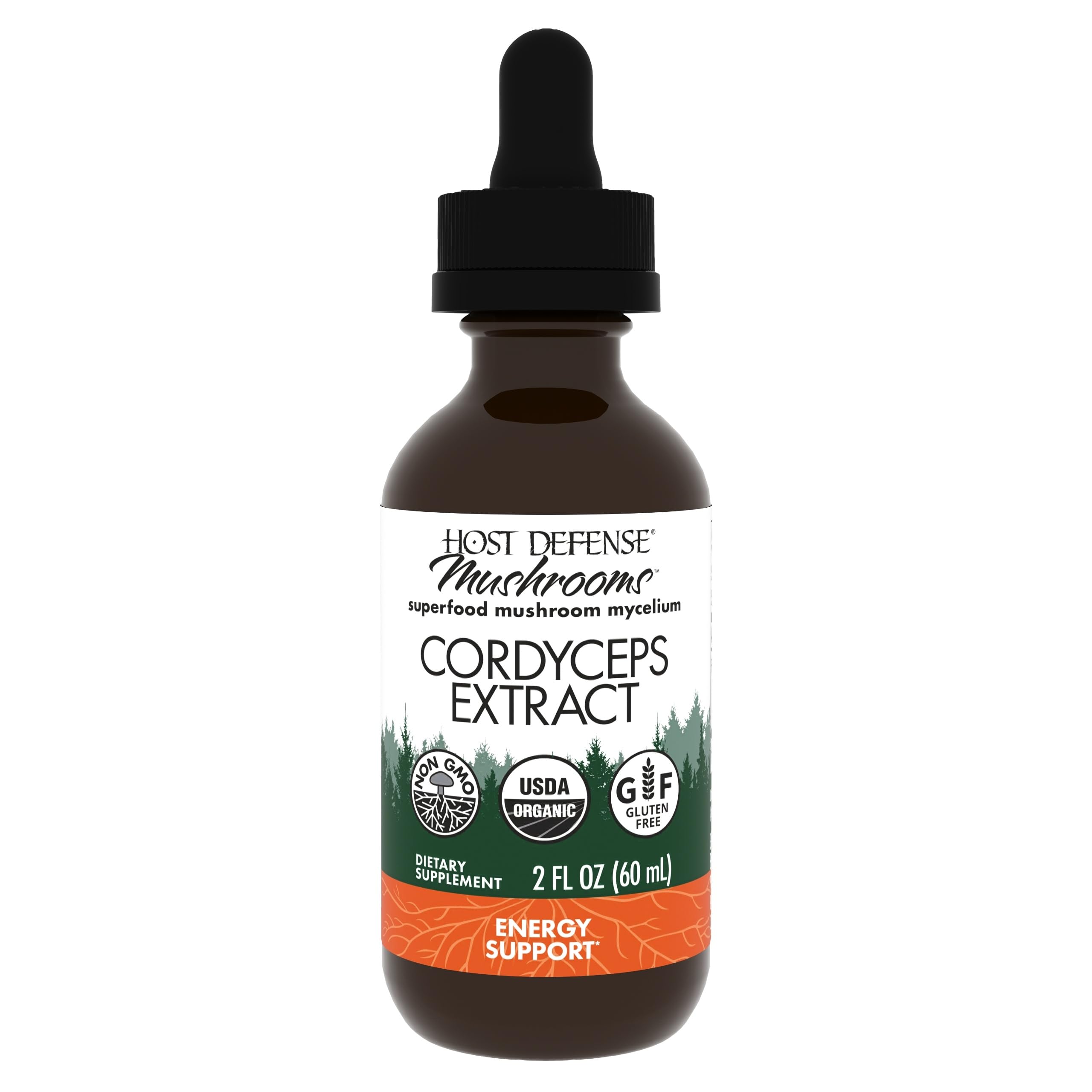 Host Defense Cordyceps Extract - Immune, Energy & Kidney Health Support - 2 oz