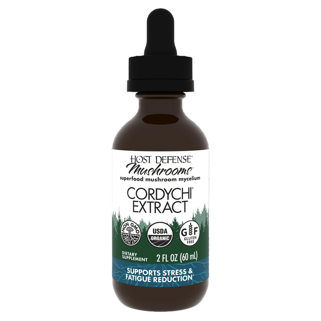 Host Defense CordyChi Extract - Cordyceps & Reishi Mushroom Supplement for Energy & Immune Support | 2 fl oz