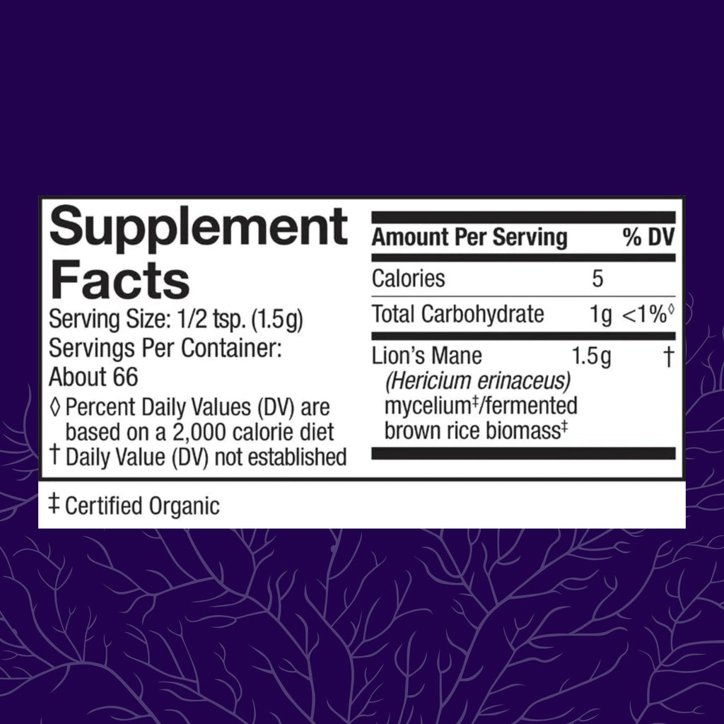 Host Defense Lion's Mane Powder - Brain Health & Focus (66 Servings)