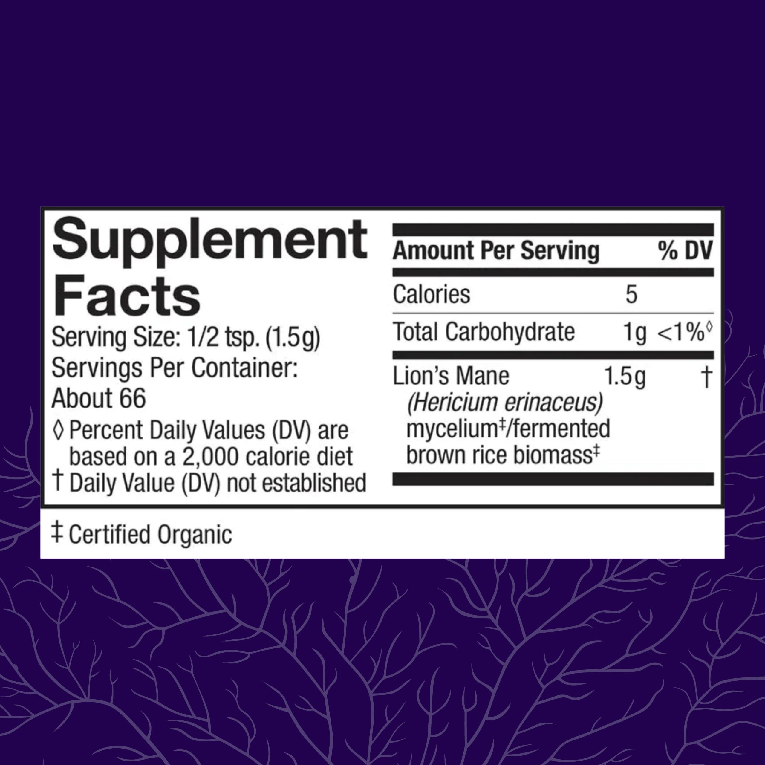 Host Defense Lion's Mane Powder - Brain Health & Focus (66 Servings)
