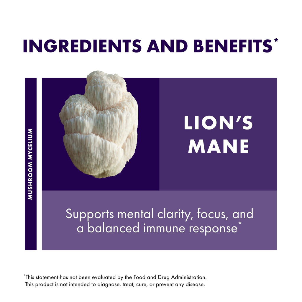 Host Defense Lion's Mane Powder - Brain Health & Focus Support - 7 oz (133 Servings)*