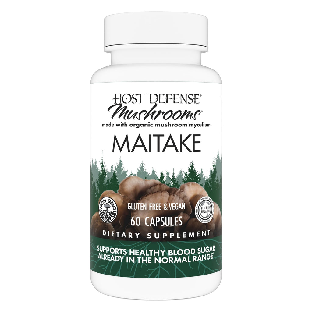 Host Defense Maitake Capsules – Immune & Cellular Health (60 Capsules, 30 Servings)