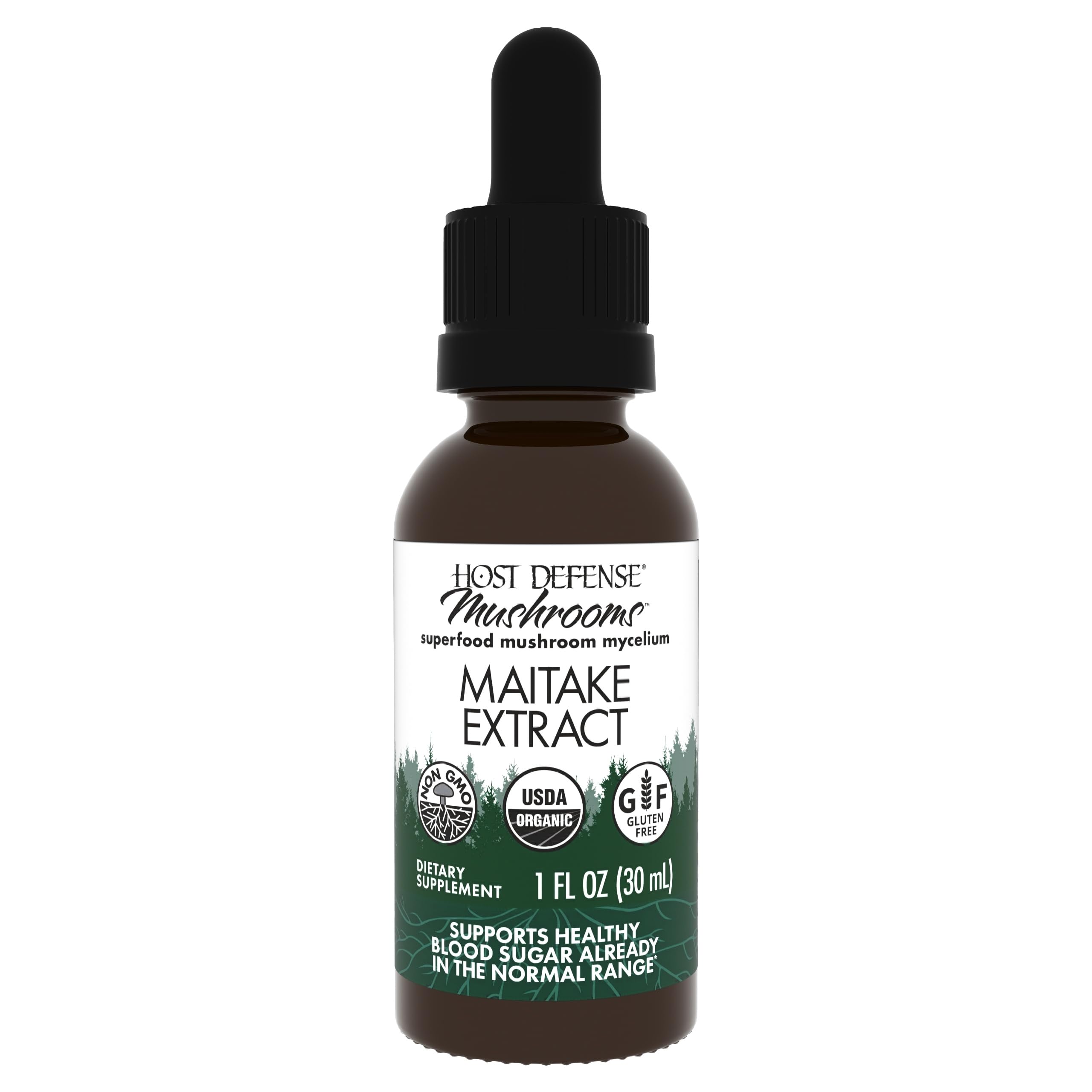 Host Defense Maitake Extract - Immune & Cellular Health Support - 1 oz (30 Servings)