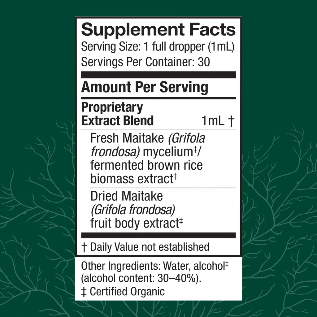 Host Defense Maitake Extract - Immune & Cellular Health Support - 1 oz (30 Servings)