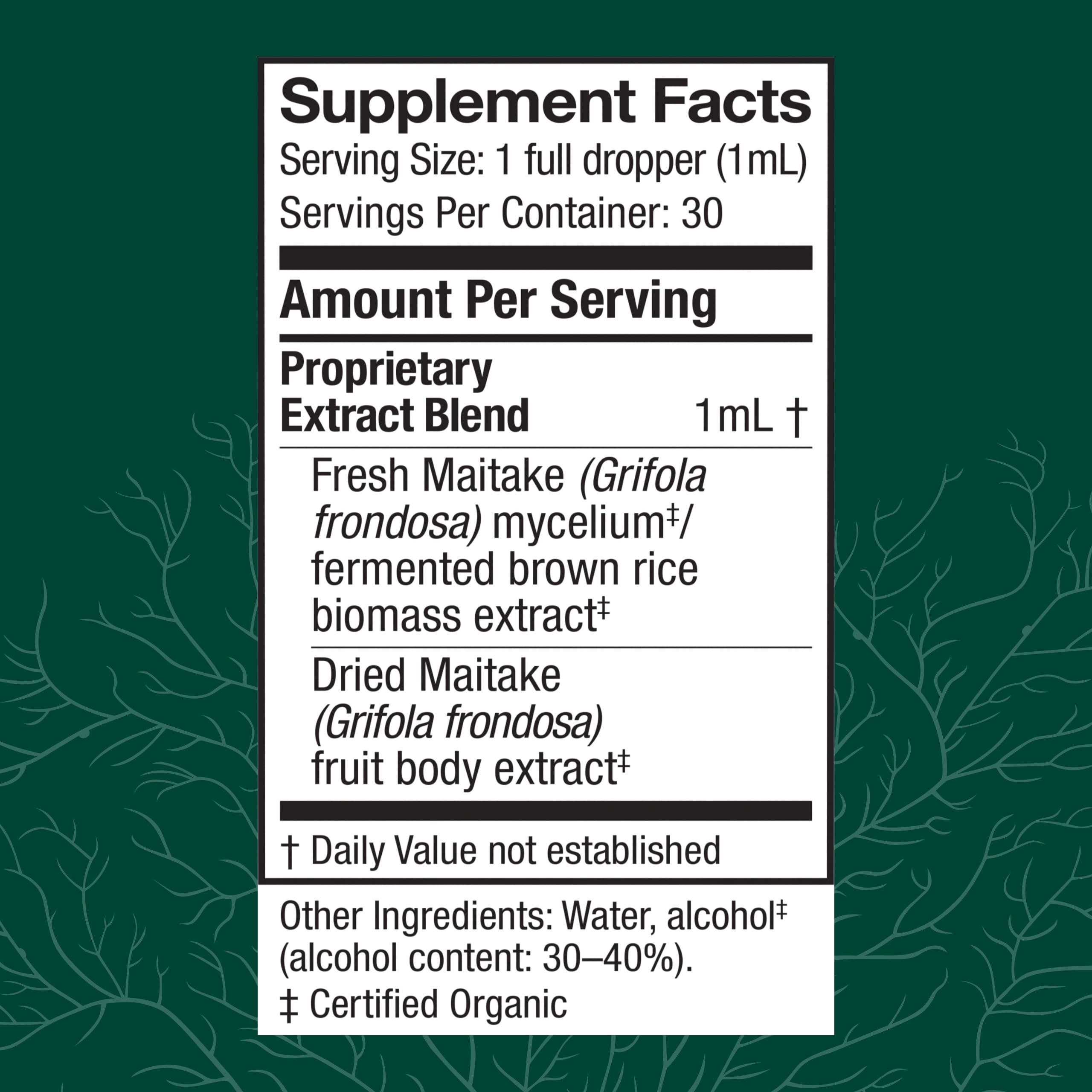 Host Defense Maitake Extract - Immune & Cellular Health Support - 1 oz (30 Servings)