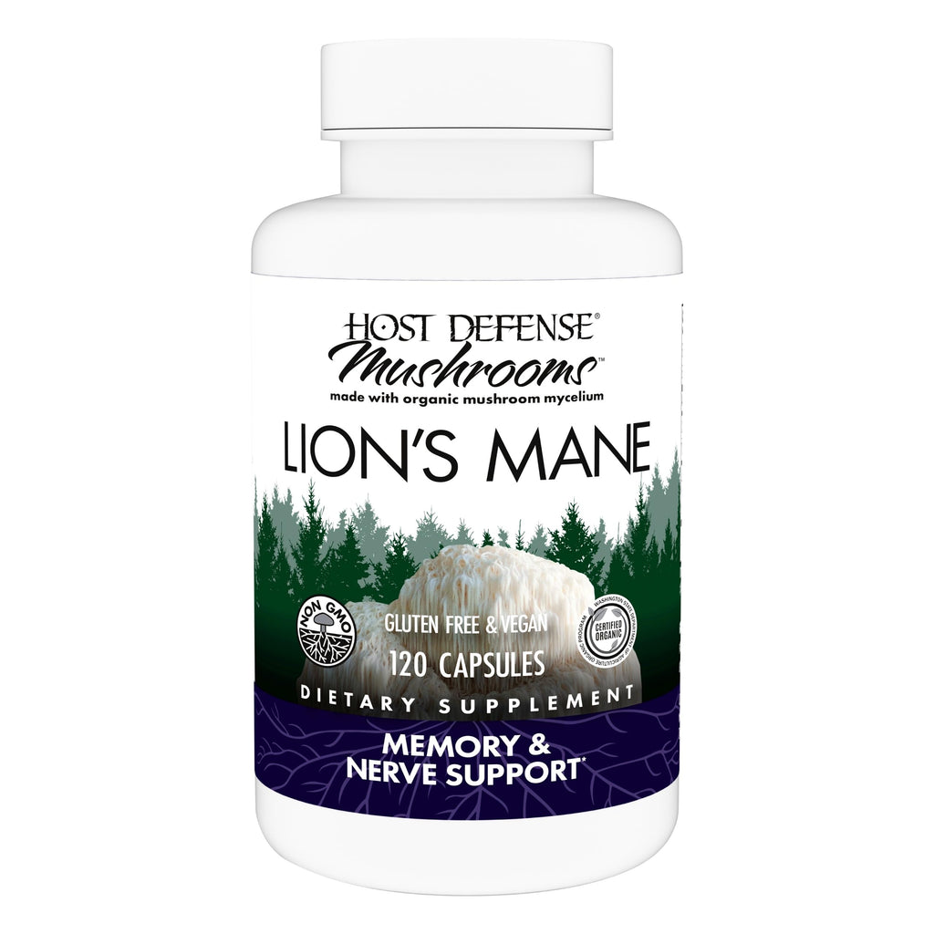 Host Defense Mushrooms Lion's Mane – Brain Health, Focus & Memory (120 Capsules)