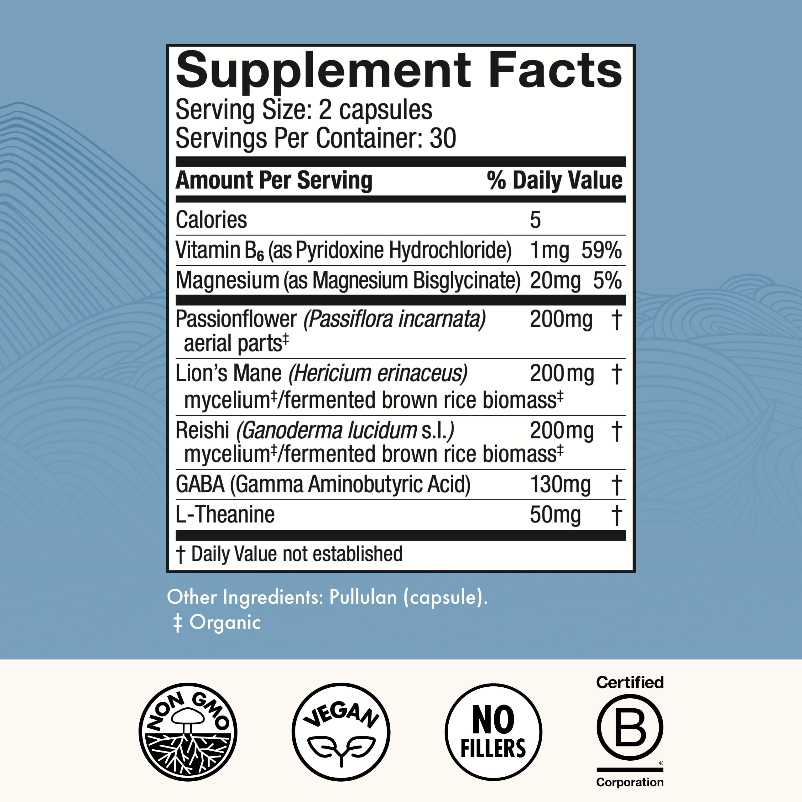 Host Defense MycoBenefits Sleep Capsules – Restful Sleep Support with Magnesium, Lion's Mane & GABA (60 Capsules, 30 Servings)
