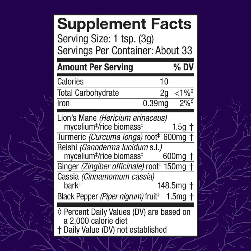 Host Defense MycoBotanicals Brain & Body Powder – Digestive & Immune Support with Lion's Mane & Reishi