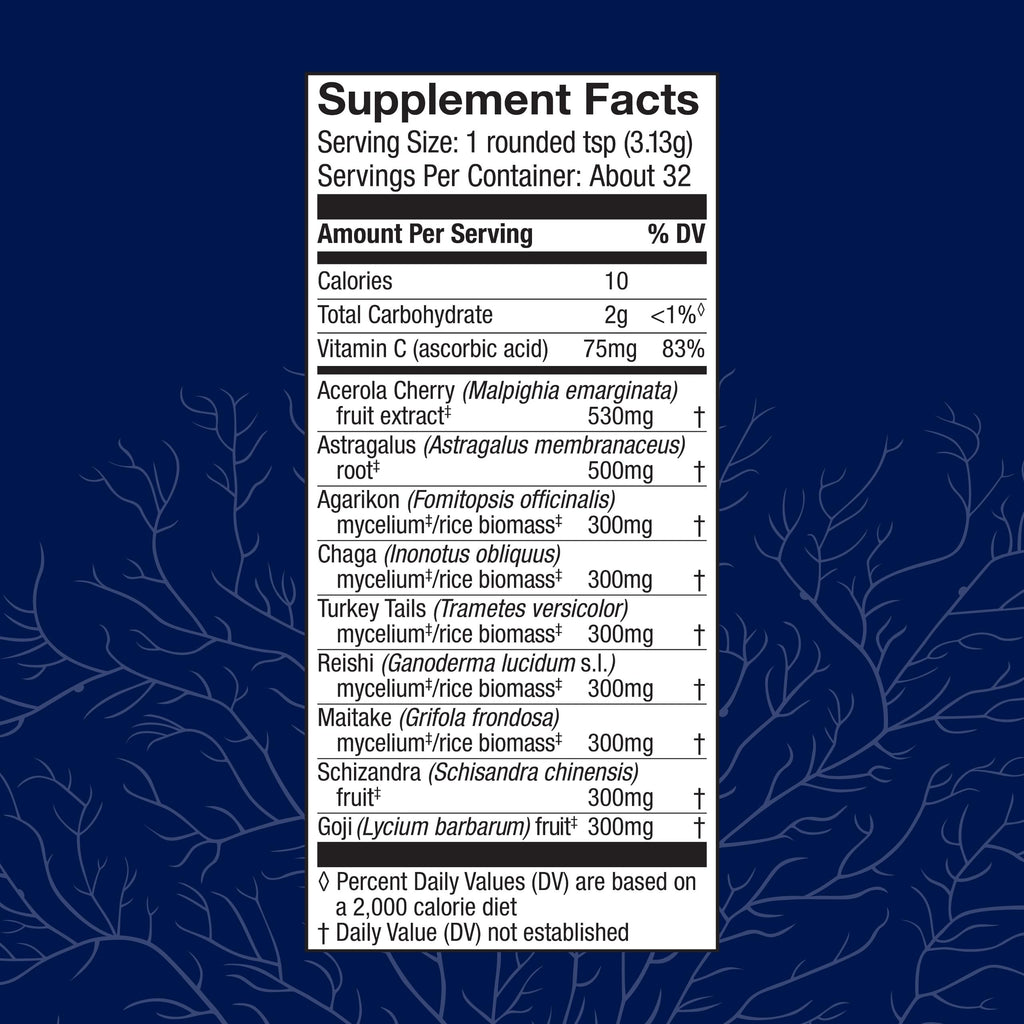 Host Defense MycoBotanicals Immune Powder – Immune & Gut Health Support (3.5 oz, 32 Servings)