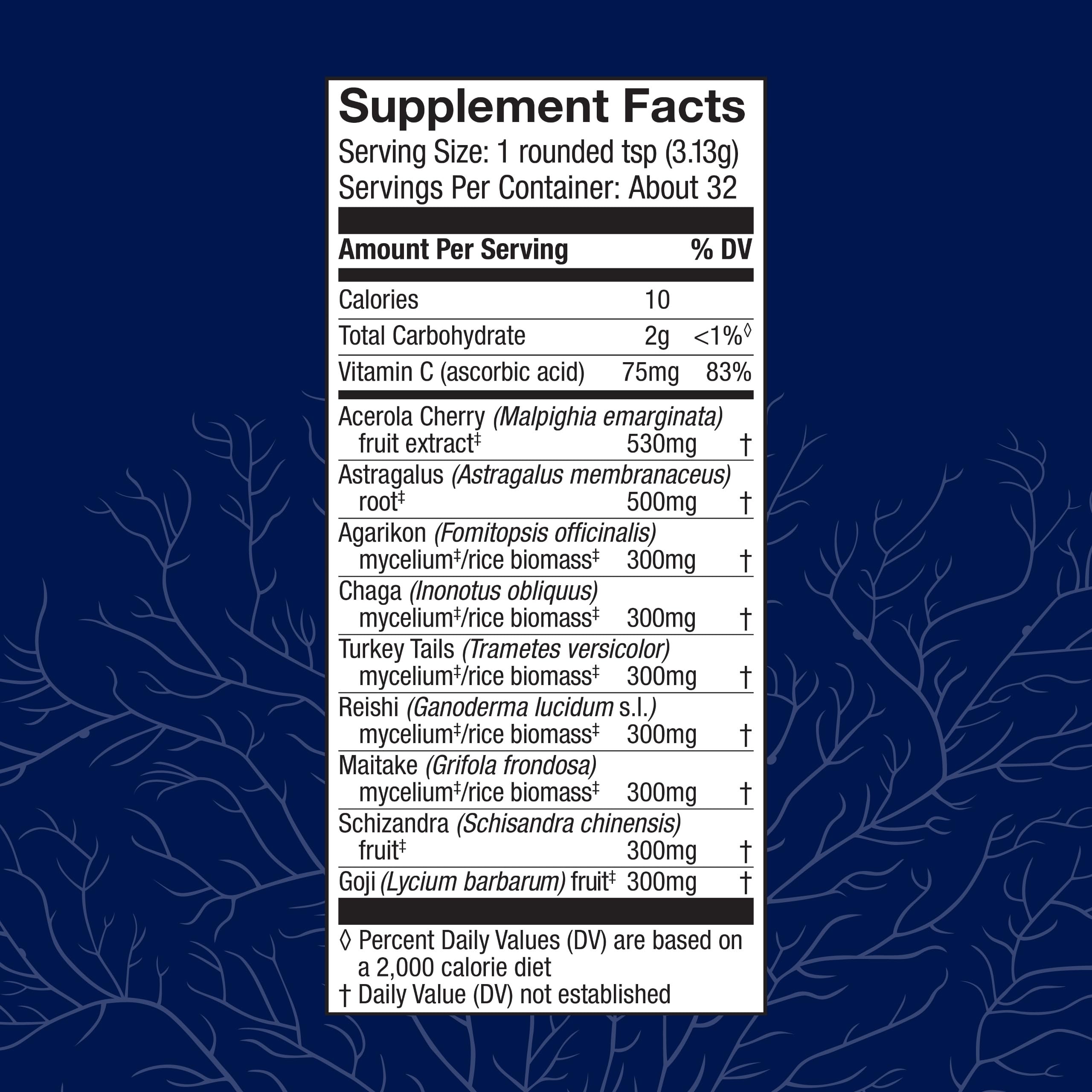 Host Defense MycoBotanicals Immune Powder – Immune & Gut Health Support (3.5 oz, 32 Servings)