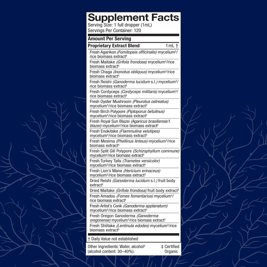 Host Defense MyCommunity Extract – 17-Species Mushroom Blend for Immune Support (4 fl oz)
