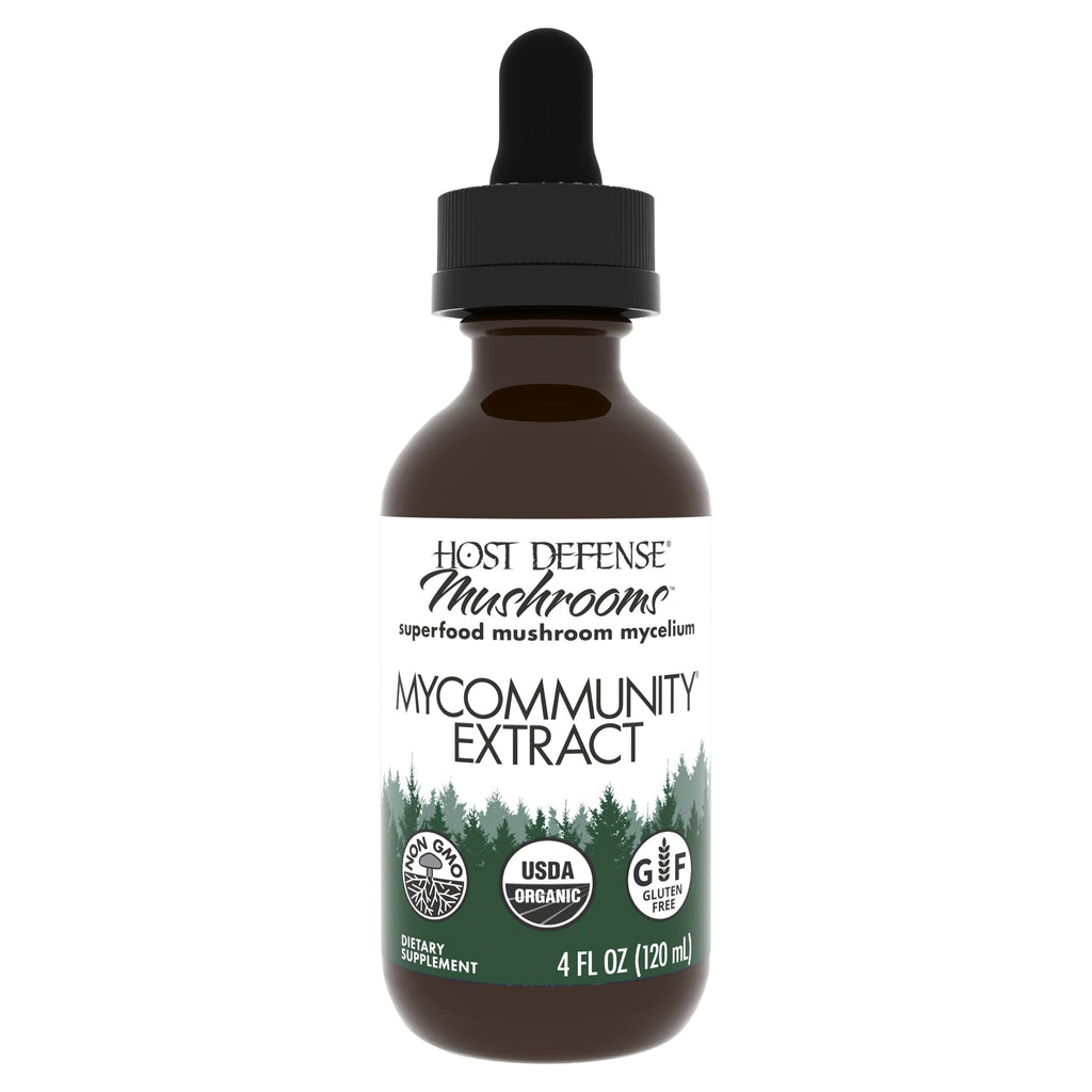 Host Defense MyCommunity Extract – 17-Species Mushroom Blend for Immune Support (4 fl oz)